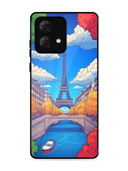 Parisian Panorama Glossy Soft Edge Case for Motorola Moto G84 (5G) Chachhi