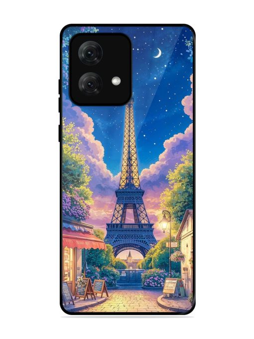 Twilight In Paris Glossy Soft Edge Case for Motorola Moto G84 (5G) Chachhi