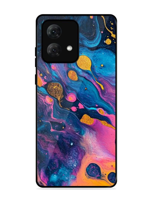 Cosmic Swirl Glossy Soft Edge Case for Motorola Moto G84 (5G) Chachhi