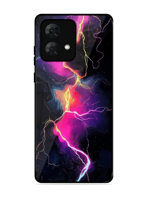 Electric Dreams Glossy Soft Edge Case for Motorola Moto G84 (5G) Chachhi