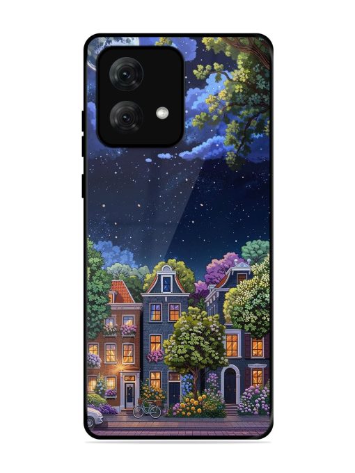 Moonlit Streets Glossy Soft Edge Case for Motorola Moto G84 (5G)