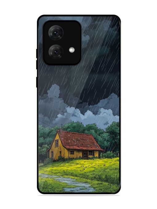 Rainy Day Retreat Glossy Soft Edge Case for Motorola Moto G84 (5G) Chachhi