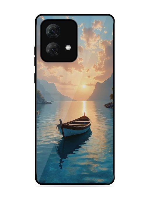 Serene Sunset Glossy Soft Edge Case for Motorola Moto G84 (5G) Chachhi