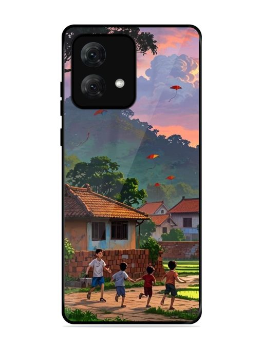 Sunset Play Glossy Soft Edge Case for Motorola Moto G84 (5G) Chachhi