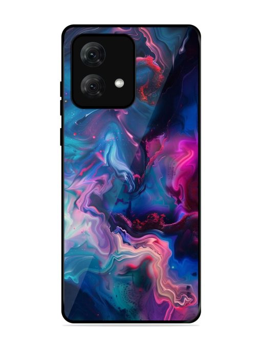 Cosmic Swirl Glossy Soft Edge Case for Motorola Moto G84 (5G) Chachhi