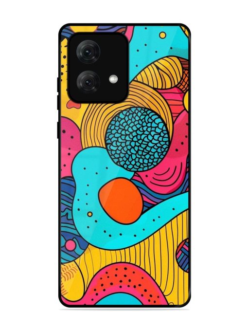 Psychedelic Patterns Glossy Soft Edge Case for Motorola Moto G84 (5G) Chachhi