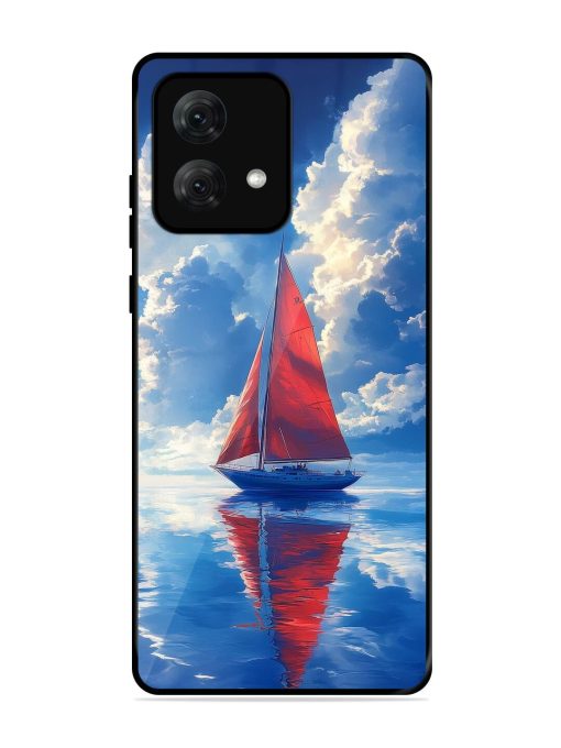 Crimson Sails Glossy Soft Edge Case for Motorola Moto G84 (5G) Chachhi