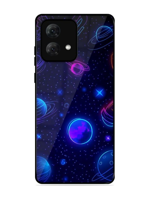 Neon Cosmos Glossy Soft Edge Case for Motorola Moto G84 (5G) Chachhi