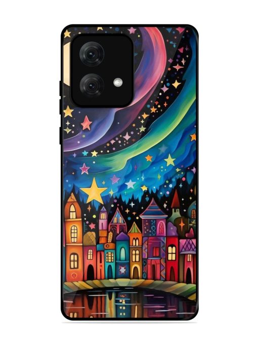 Starlit Village Glossy Soft Edge Case for Motorola Moto G84 (5G) Chachhi