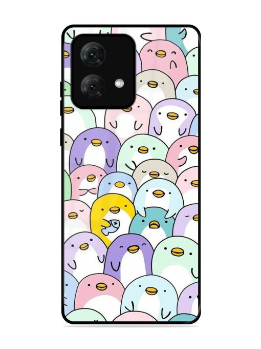 Penguin Party Glossy Soft Edge Case for Motorola Moto G84 (5G) Chachhi