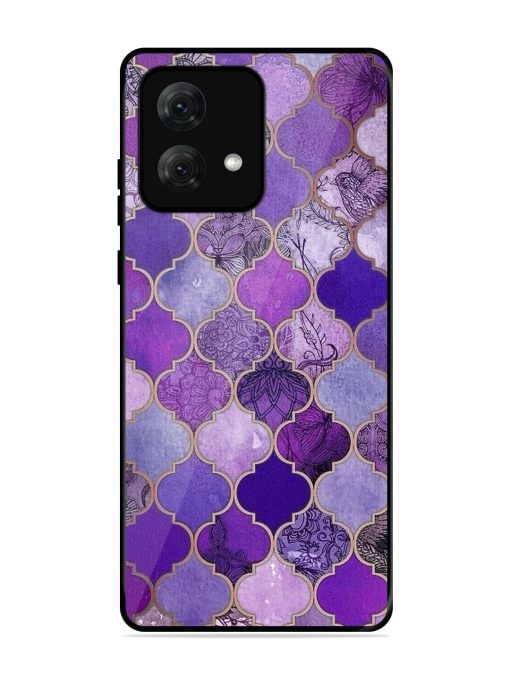 Purple Mosaic Magic Glossy Soft Edge Case for Motorola Moto G84 (5G) Chachhi