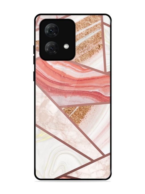 Rosy Mosaic Glossy Soft Edge Case for Motorola Moto G84 (5G)