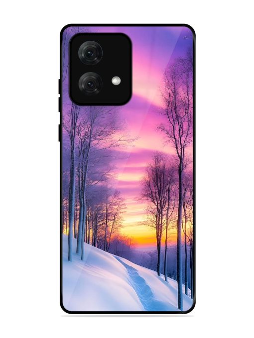 Winter'S Purple Haze Glossy Soft Edge Case for Motorola Moto G84 (5G) Chachhi