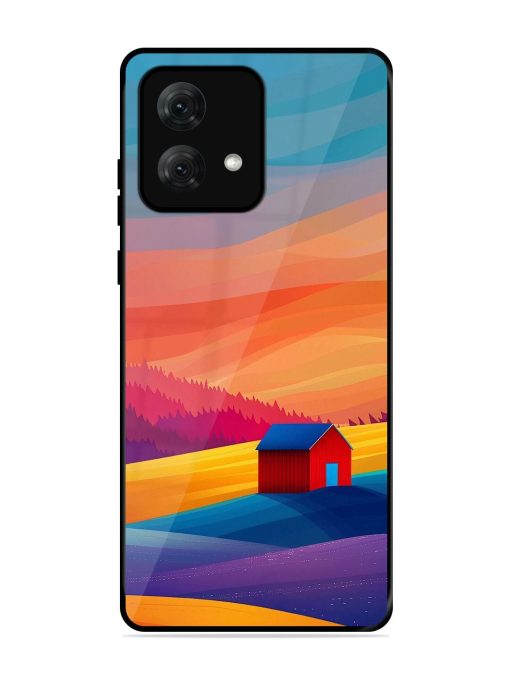 Sunset Solitude Glossy Soft Edge Case for Motorola Moto G84 (5G) Chachhi