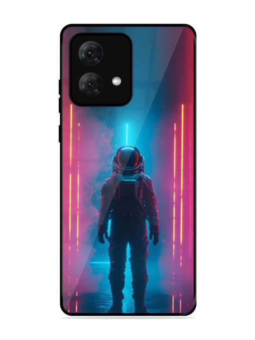 Neon Astronaut Glossy Soft Edge Case for Motorola Moto G84 (5G) Chachhi