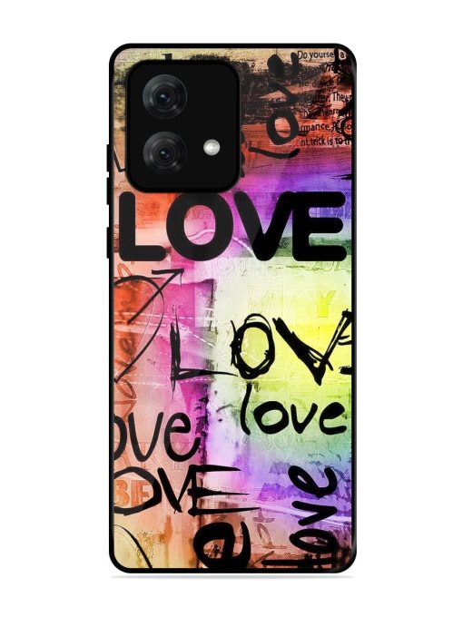 Love Graffiti Glossy Soft Edge Case for Motorola Moto G84 (5G) Chachhi