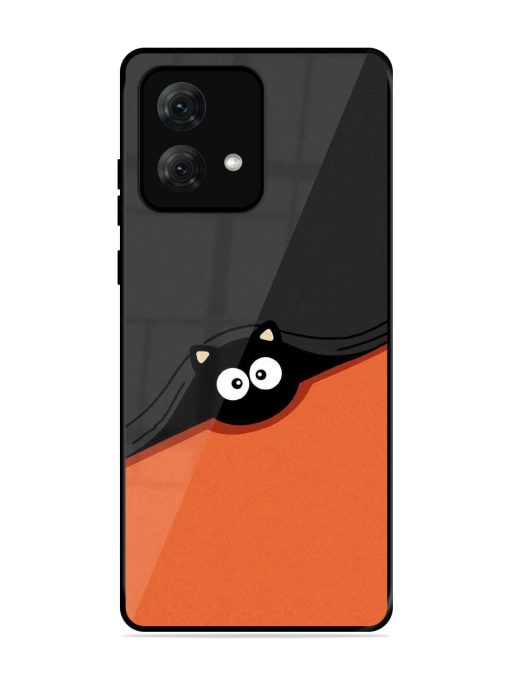 Peek-A-Boo Kitty Glossy Soft Edge Case for Motorola Moto G84 (5G) Chachhi