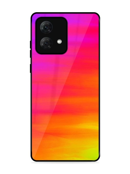 Neon Horizon Glossy Soft Edge Case for Motorola Moto G84 (5G) Chachhi