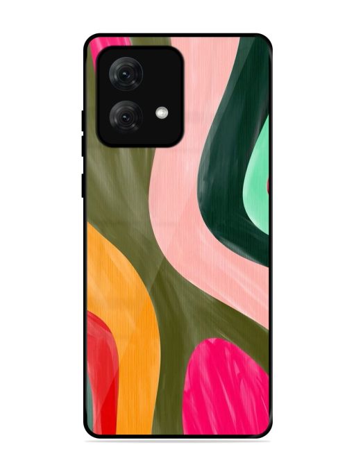 Wavy Wonderland Glossy Soft Edge Case for Motorola Moto G84 (5G) Chachhi