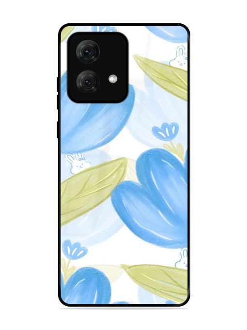 Bunny'S Blue Garden Glossy Soft Edge Case for Motorola Moto G84 (5G) Chachhi