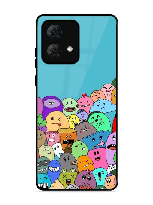 Monster Mash Glossy Soft Edge Case for Motorola Moto G84 (5G) Chachhi