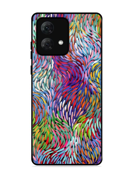 Vibrant Waves Glossy Soft Edge Case for Motorola Moto G84 (5G) Chachhi