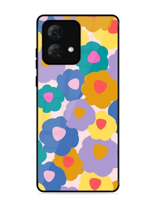 Flower Power Glossy Soft Edge Case for Motorola Moto G84 (5G) Chachhi