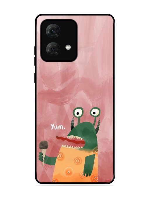 Hungry Monster Glossy Soft Edge Case for Motorola Moto G84 (5G) Chachhi