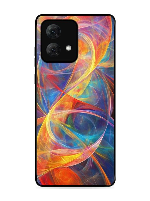 Cosmic Currents Glossy Soft Edge Case for Motorola Moto G84 (5G) Chachhi