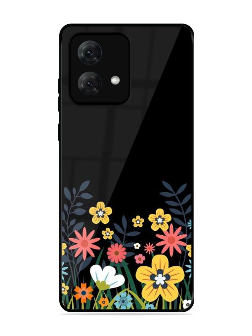 Floral Night Sky Glossy Soft Edge Case for Motorola Moto G84 (5G) Chachhi