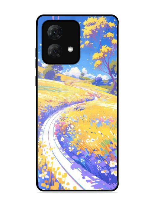 Vibrant Spring Meadow Glossy Soft Edge Case for Motorola Moto G84 (5G) Chachhi