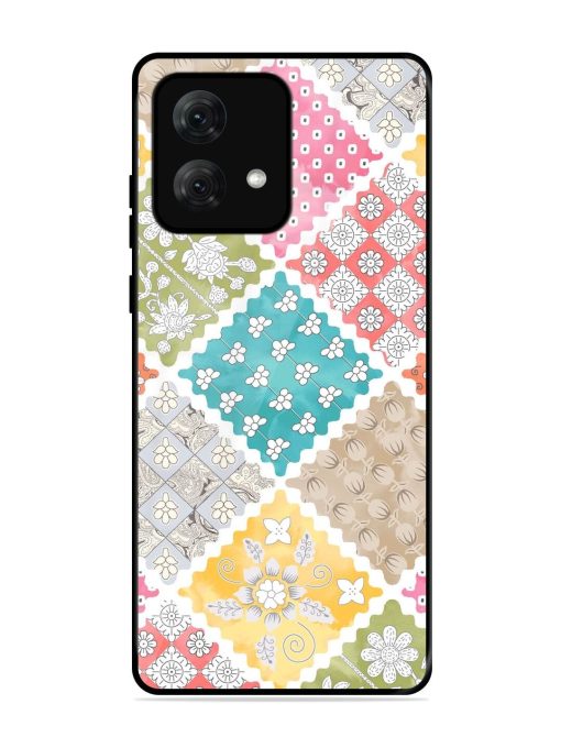 Patchwork Dreamscape Glossy Soft Edge Case for Motorola Moto G84 (5G) Chachhi