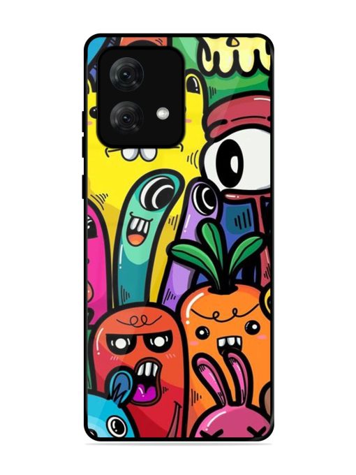 Whimsical Doodle Chaos Glossy Soft Edge Case for Motorola Moto G84 (5G) Chachhi