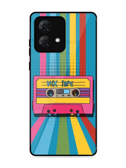 Retro Cassette Tapes Glossy Soft Edge Case for Motorola Moto G84 (5G) Chachhi