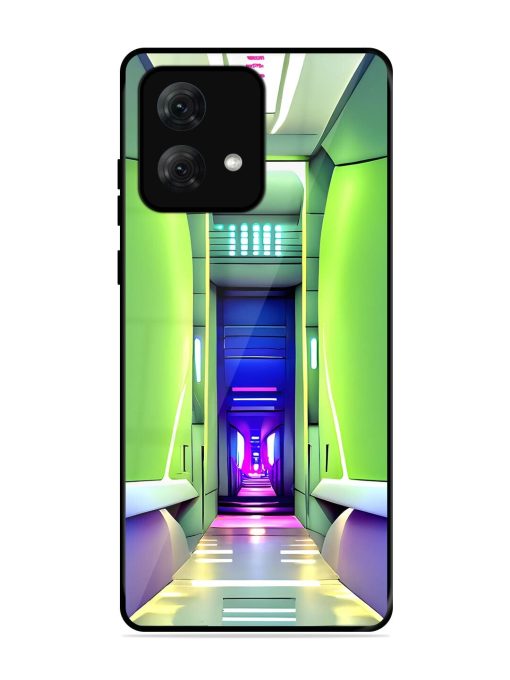 Neon Corridor Glossy Soft Edge Case for Motorola Moto G84 (5G) Chachhi