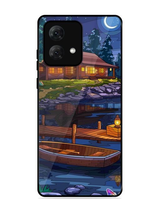 Moonlit Serenity Glossy Soft Edge Case for Motorola Moto G84 (5G) Chachhi