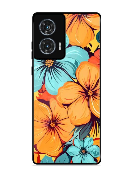 Tropical Bloom Glossy Soft Edge Case for Motorola Moto G85 (5G) Chachhi