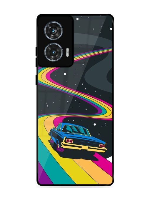 Rainbow Road Glossy Soft Edge Case for Motorola Moto G85 (5G)