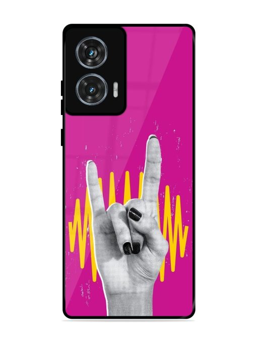 Rock Hand Glossy Soft Edge Case for Motorola Moto G85 (5G) Chachhi