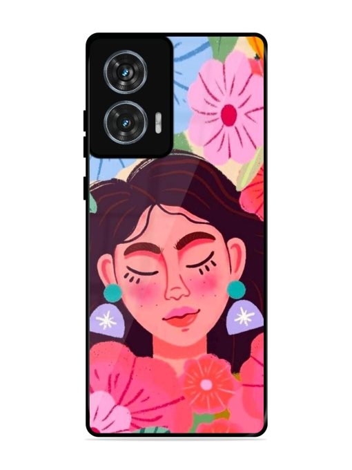 Blooming Serenity Glossy Soft Edge Case for Motorola Moto G85 (5G) Chachhi