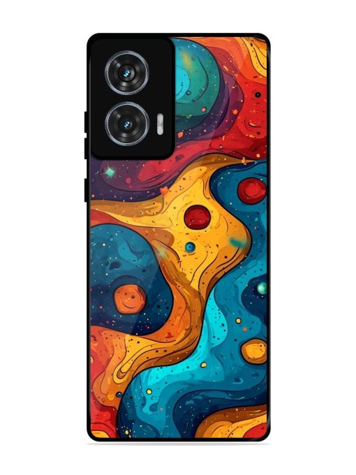 Cosmic Swirl Glossy Soft Edge Case for Motorola Moto G85 (5G) Chachhi