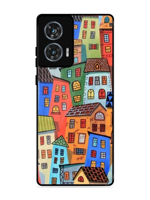 Rainbow House Glossy Soft Edge Case for Motorola Moto G85 (5G) Chachhi