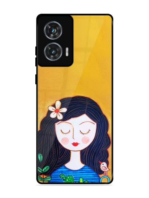 Girl Illustration Glossy Soft Edge Case for Motorola Moto G85 (5G)