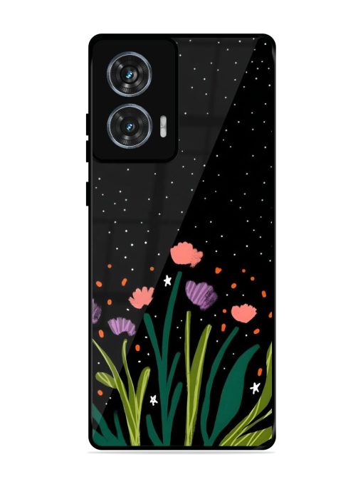 Midnight Bloom Glossy Soft Edge Case for Motorola Moto G85 (5G) Chachhi