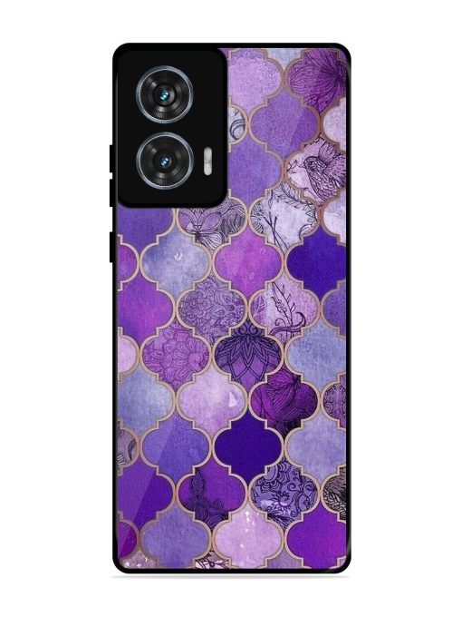 Purple Mosaic Magic Glossy Soft Edge Case for Motorola Moto G85 (5G) Chachhi