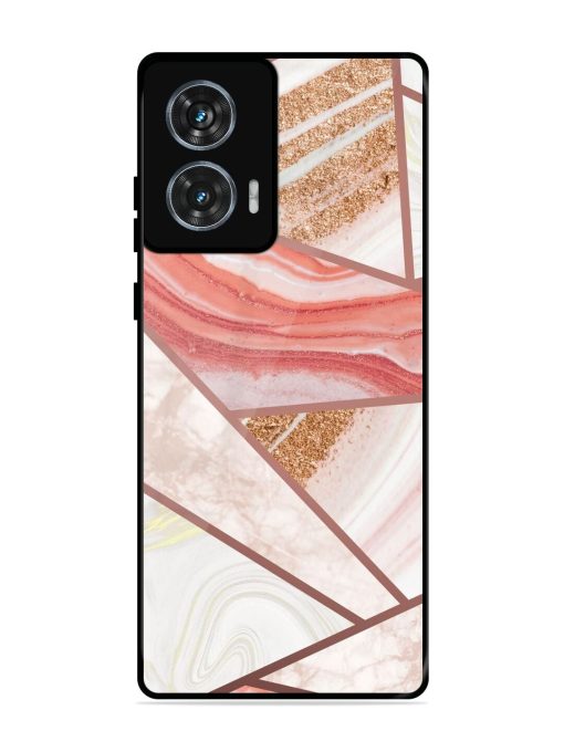 Rosy Mosaic Glossy Soft Edge Case for Motorola Moto G85 (5G) Chachhi