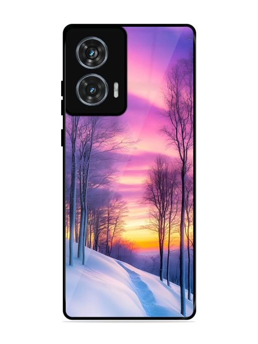 Winter'S Purple Haze Glossy Soft Edge Case for Motorola Moto G85 (5G) Chachhi