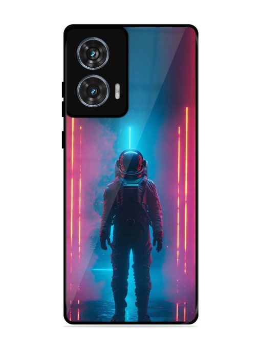 Neon Astronaut Glossy Soft Edge Case for Motorola Moto G85 (5G) Chachhi