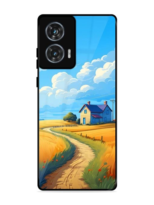 Countryside Cottage Glossy Soft Edge Case for Motorola Moto G85 (5G) Chachhi