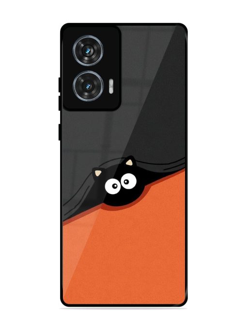 Peek-A-Boo Kitty Glossy Soft Edge Case for Motorola Moto G85 (5G) Chachhi